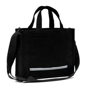 Aesthetic Corduroy Tote Bag Small Vintage Crossbody Bag Square Handbag o_o